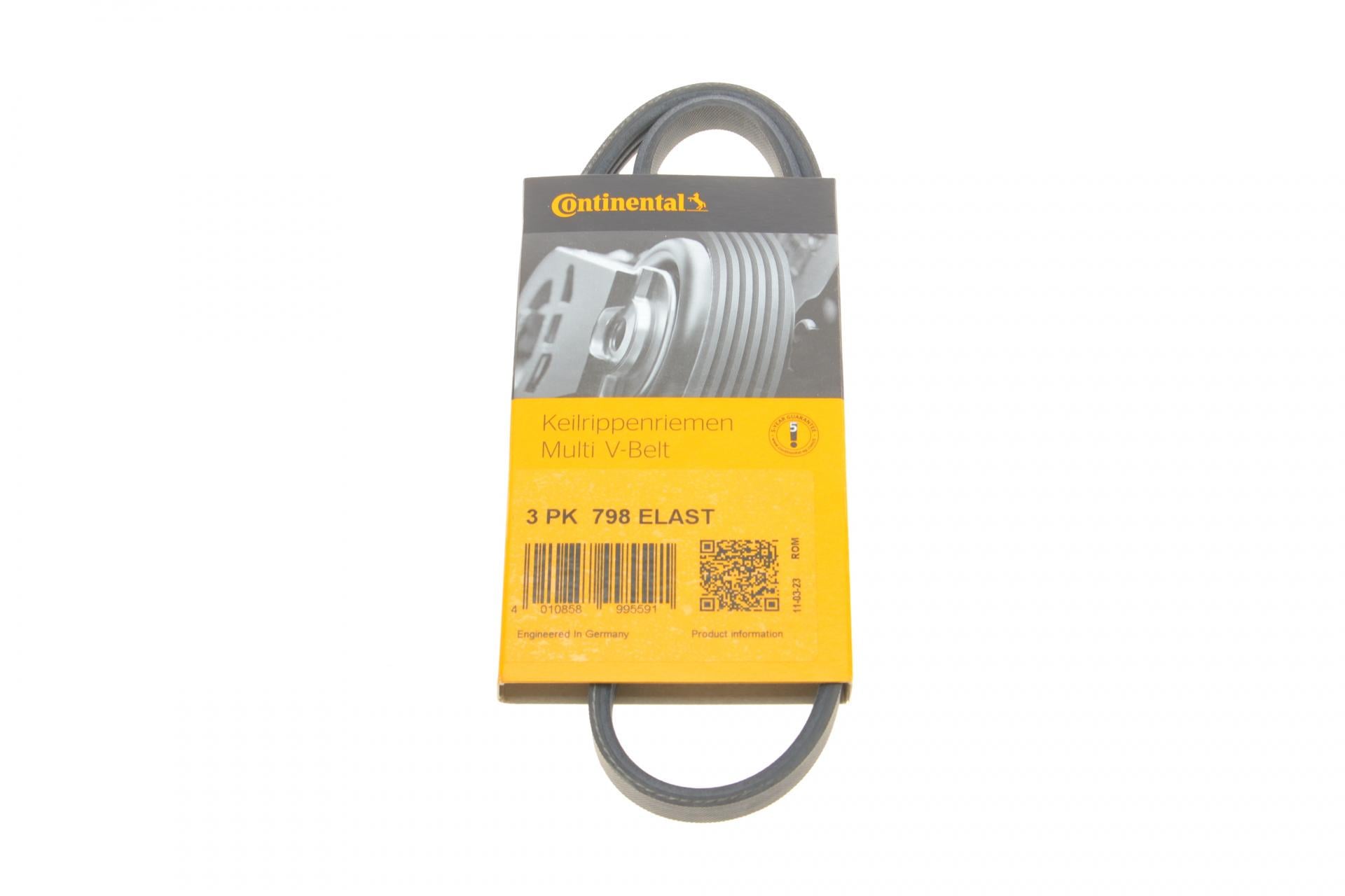 Ремень генератора Continental для Mazda 3/6/CX-3/CX-5 2.0 11- (3PK798 ELAST)