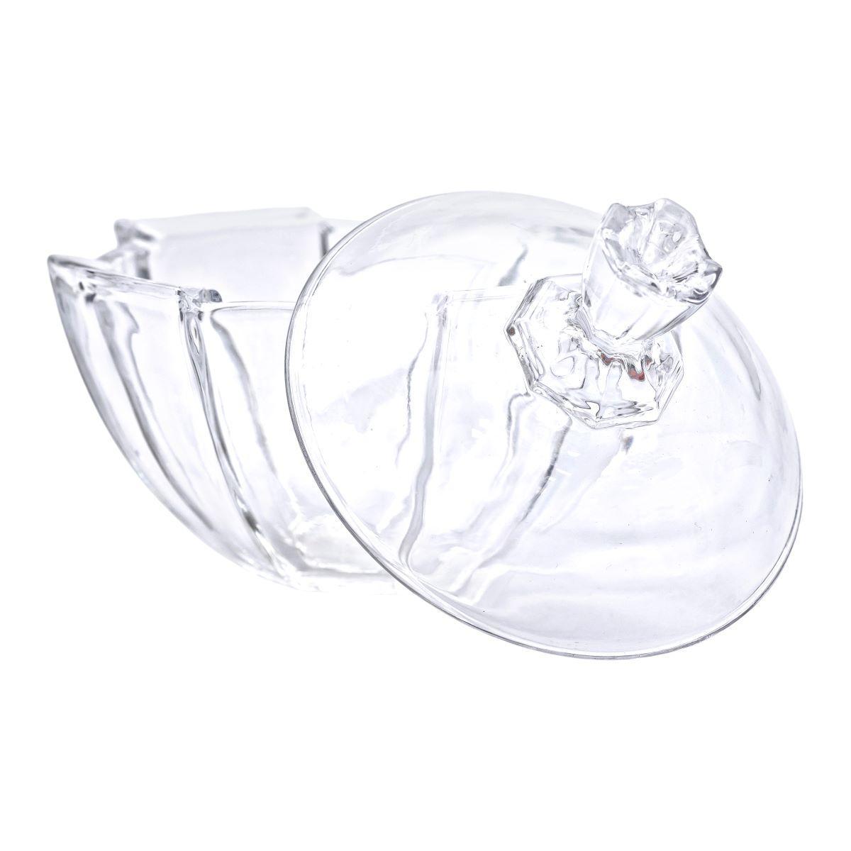 Цукорниця з кришкою кругла скляна Ø 15 см (HP-4-120) - фото 3 Цукорниця з кришкою кругла скляна Ø 15 см (HP-4-120) - фото 3