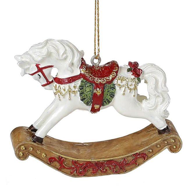 Набор новогодних украшений Flora Лошадка H 6,5 см 12 шт. (12818)