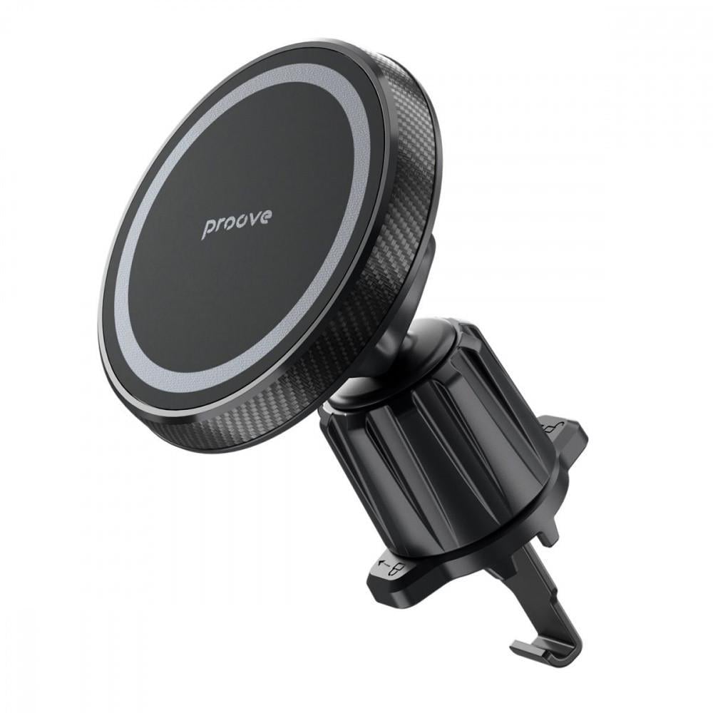 Держатель для телефонов в машину Proove Carbon Magnetic Air Outlet Car Mount Black (N48403)