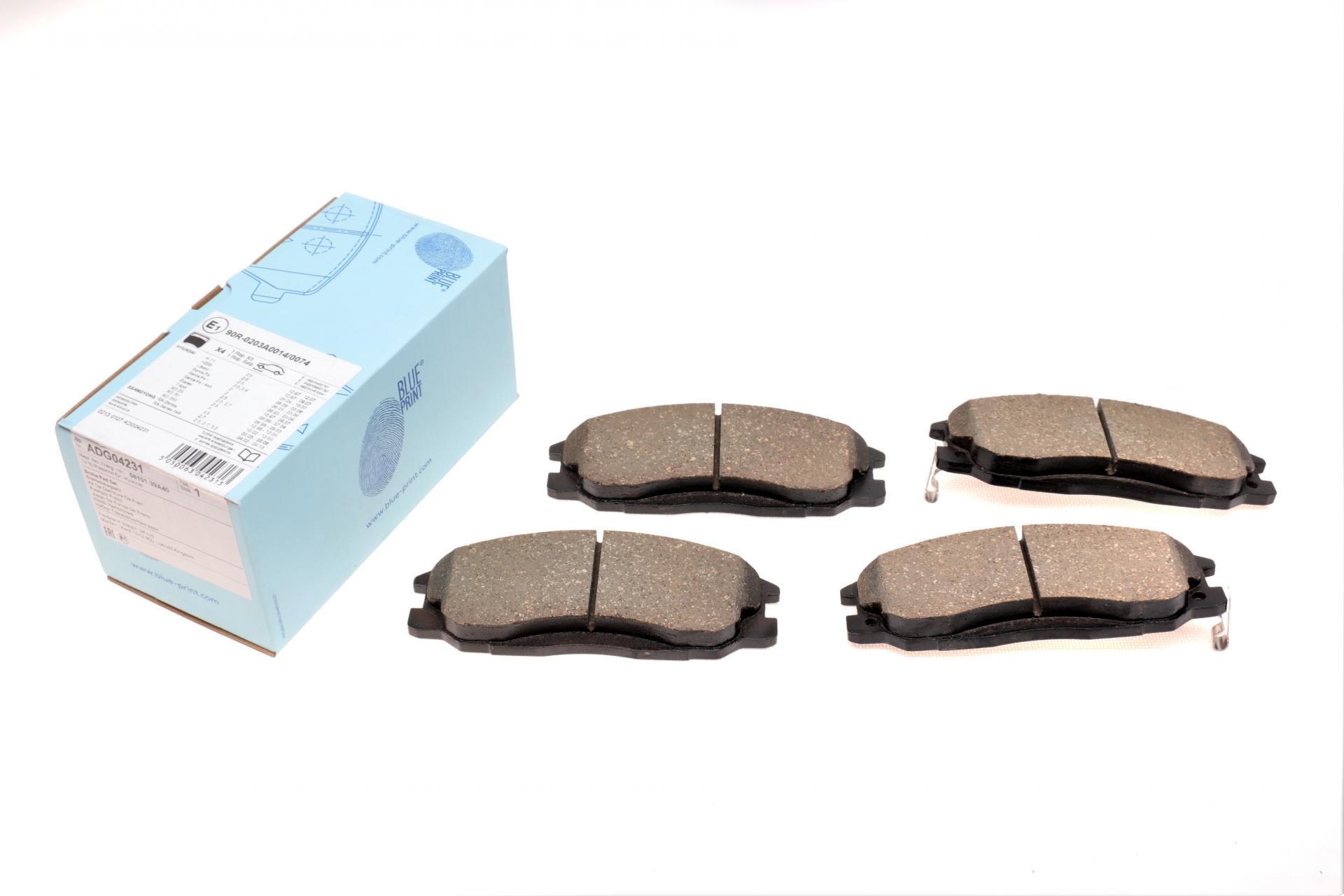 Колодки тормозные передние BLUE PRINT Hyundai Santa Fe/Trajet 01-08 (ADG04231 BLUE PRINT)