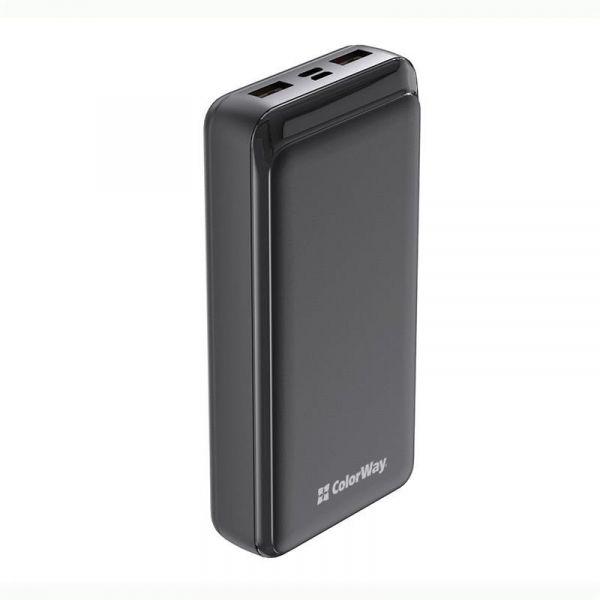 Повербанк ColorWay Slim 20000 mAh Black (CW-PB200LPD2BK)