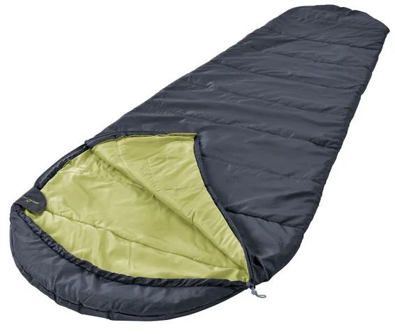 Спальный мешок летний Rocktrail +136 °C Черный с салатовым