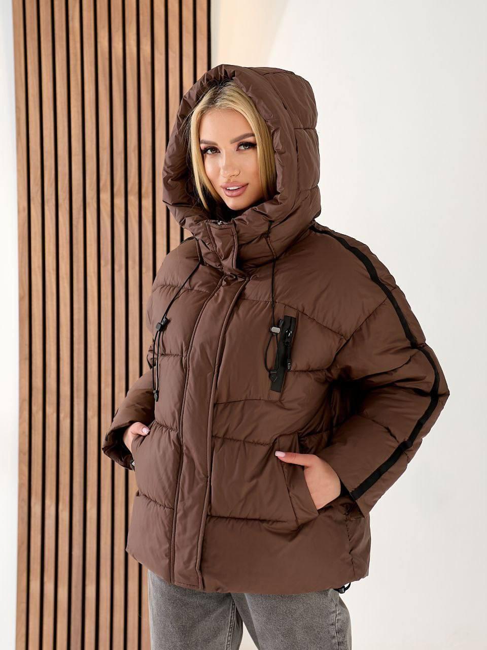 Куртка жіноча зимова до -30°С L-XL Шоколад (OV-8169CHO-L-XL) - фото 3