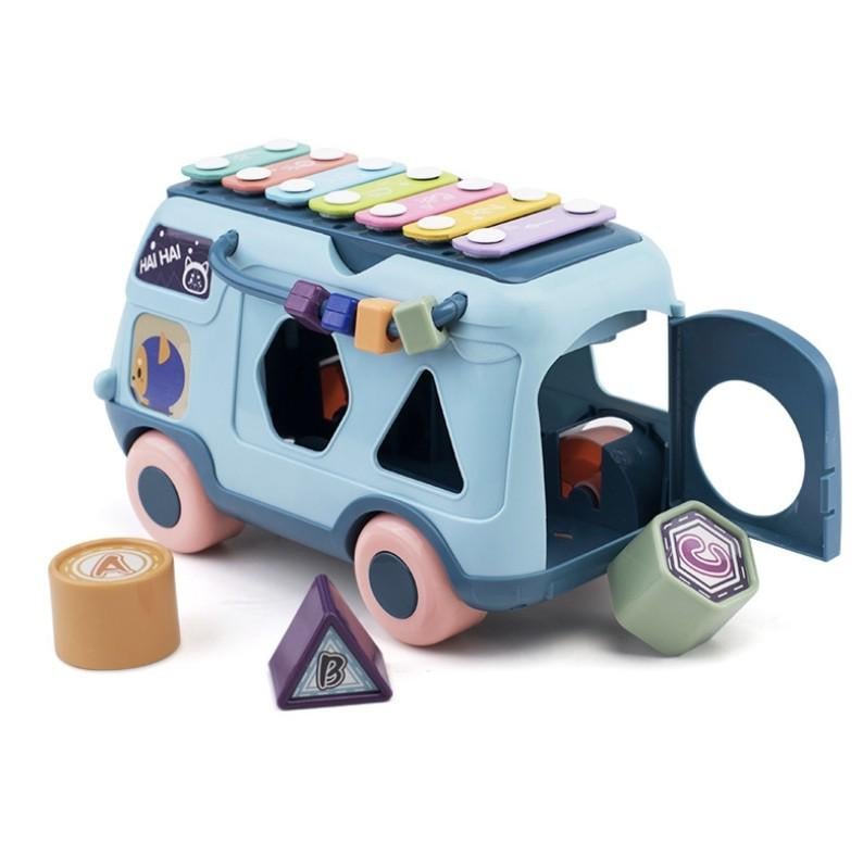 Игрушка музыка Сортер Автобус Голубой (21158008) - фото 4 Игрушка музыка Сортер Автобус Голубой (21158008) - фото 4