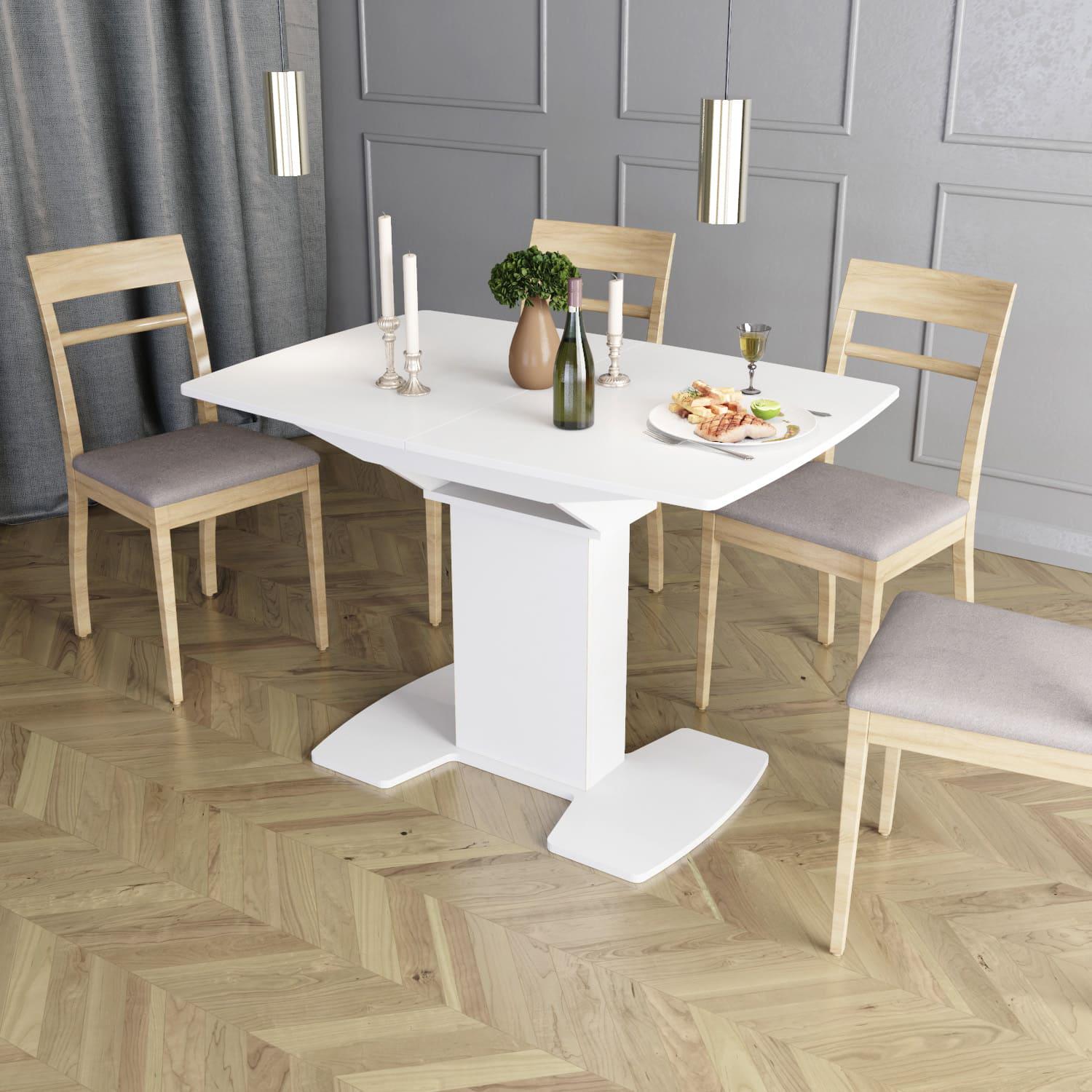 Стіл Art in Head Shanghai 1100x750x750 мм Білий діамант МДФ (101011616) - фото 4 Стіл Art in Head Shanghai 1100x750x750 мм Білий діамант МДФ (101011616) - фото 4