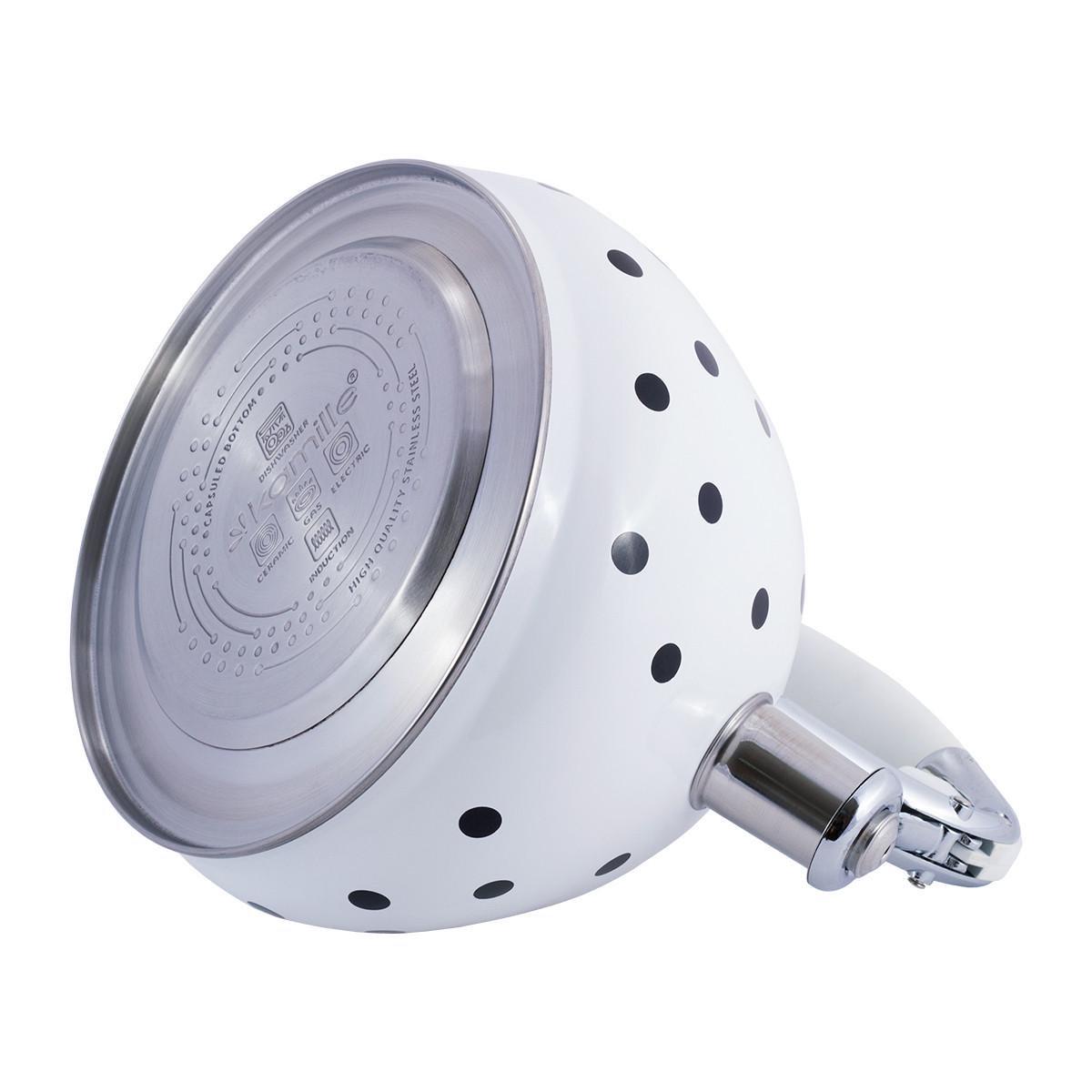 Чайник со свистком с глянцевым покрытием Kamille KM-0695AN из нержавеющей стали 3 л Белый (150-84-0695AN.1) - фото 6 Чайник со свистком с глянцевым покрытием Kamille KM-0695AN из нержавеющей стали 3 л Белый (150-84-0695AN.1) - фото 6