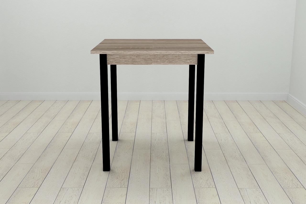 Стол кухонный Ferrum-decor Диего ДСП 16 мм 75x80x80 см Черный/Сонома Трюфель (DIE0005) - фото 3 Стол кухонный Ferrum-decor Диего ДСП 16 мм 75x80x80 см Черный/Сонома Трюфель (DIE0005) - фото 3