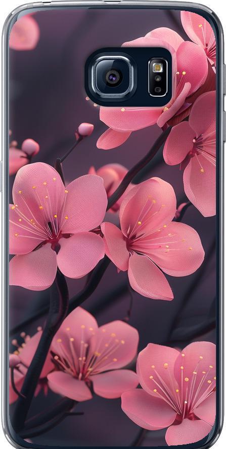 Чехол на Samsung Galaxy S6 G920 Пурпурная сакура (6075u-80-42517)