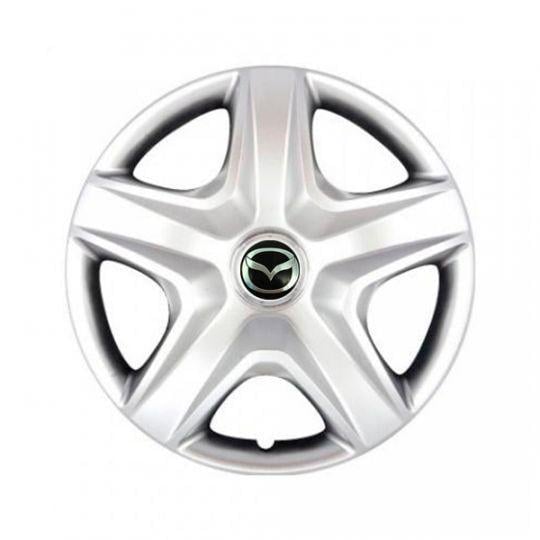 Автомобильные колпаки SKS 202 R14 с логотипом Mazda 4 шт. Серебристый
