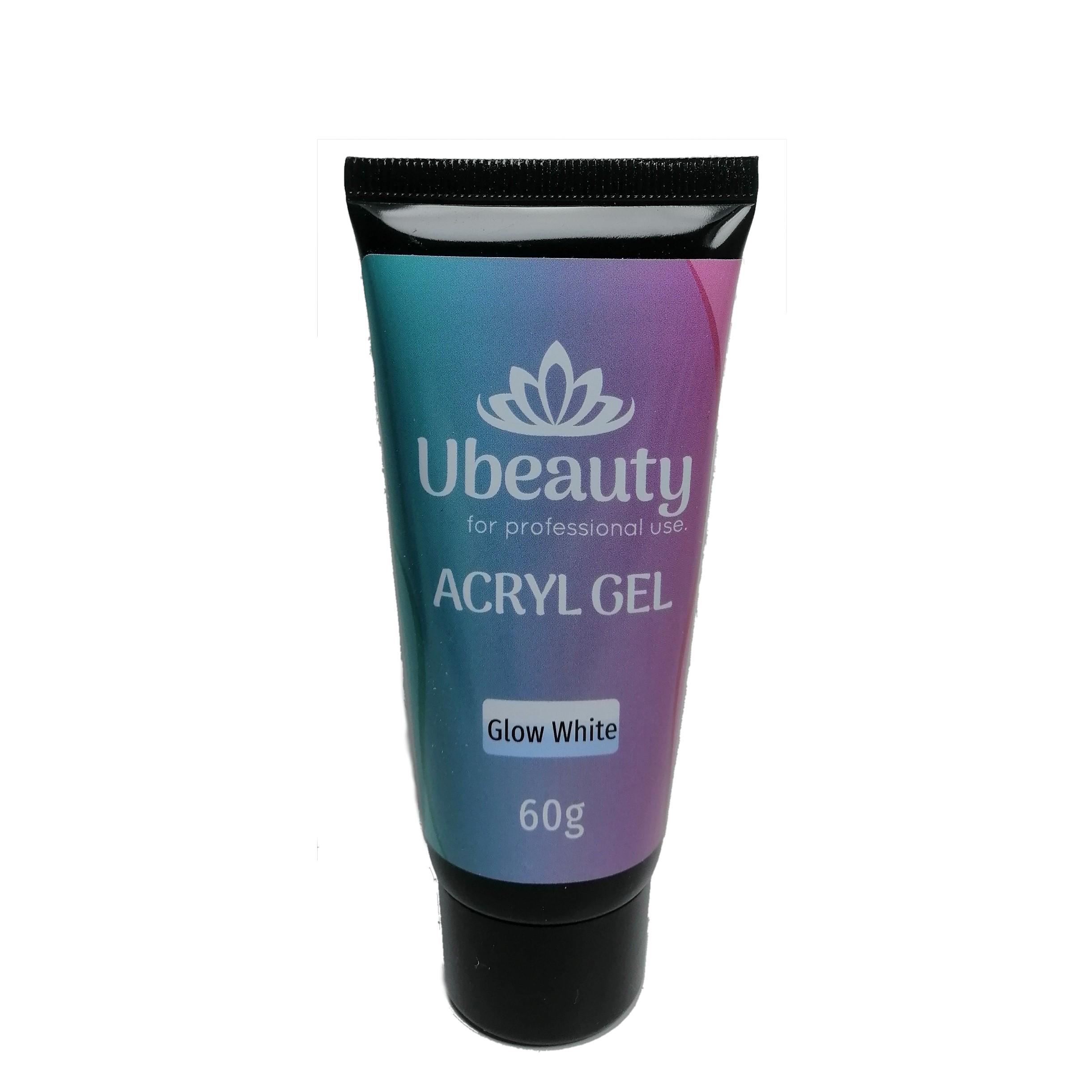 Акрилгель Ubeauty glow white 60 мл Белый Акрилгель Ubeauty glow white 60 мл Белый
