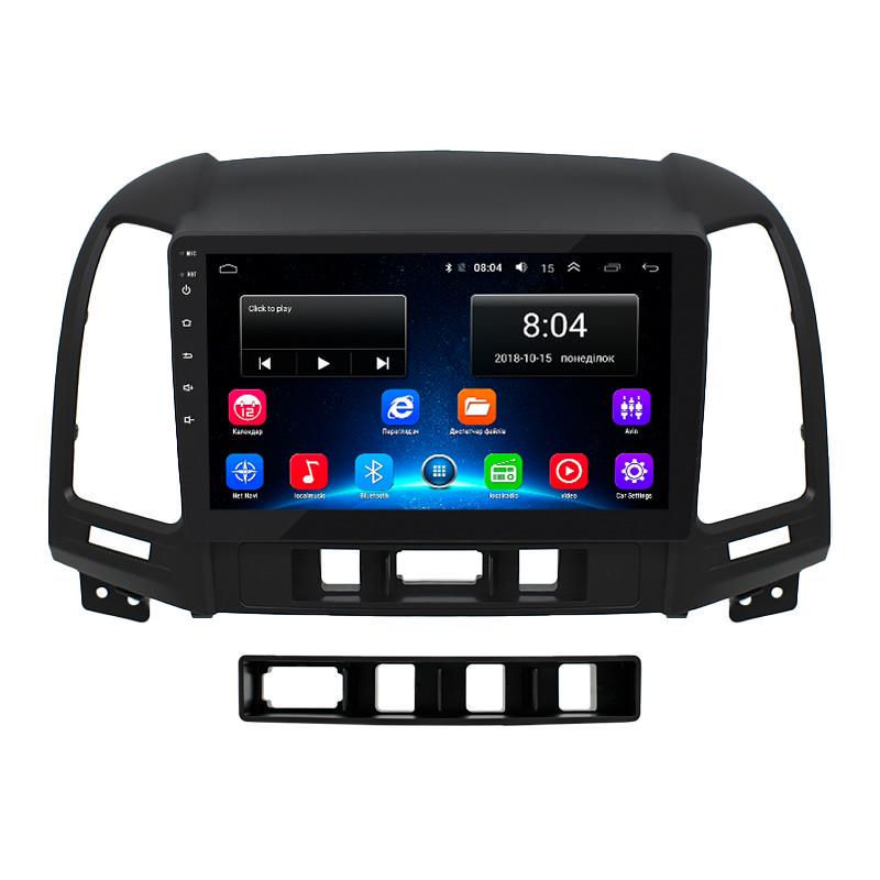 Автомагнитола штатная Lesko для Hyundai Santa Fe II 2005-2010 9" 2/32Gb Wi-Fi GPS Base MOB