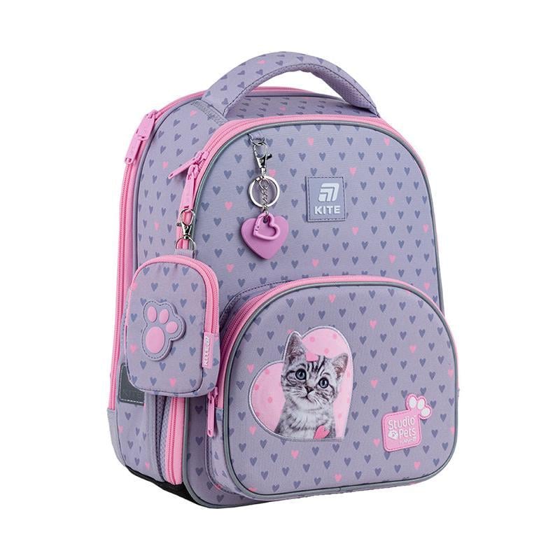 Рюкзак школьный KITE Education Studio Pets 38x30x14 см 12 л Фиолетовый (SP25-556M)