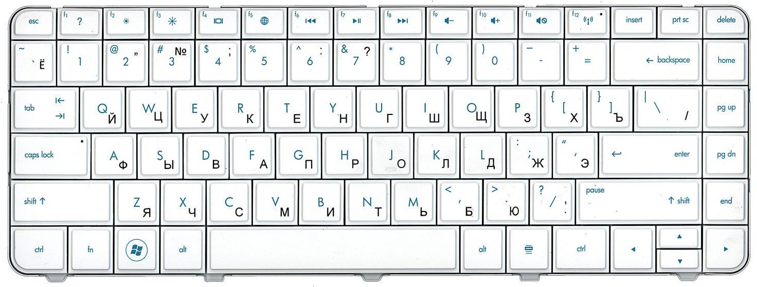 Клавиатура для ноутбука HP Pavilion G4/G4-1000 White