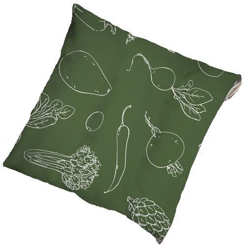 Подушка на стул с завязками Presentville Овощи 40x40x4 см (PZ_23F025)