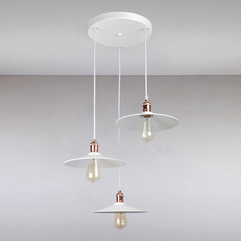 Люстра подвесная лофт Light House LS-13444-3 WH 300 на три лампы Белый