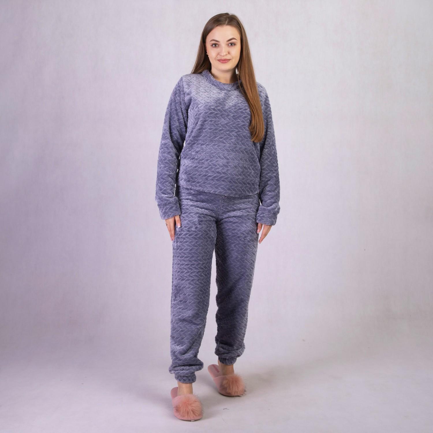 Пижама женская махровая GO-IN TN-2103 р. 54-56 Серый (TN-2103-4) - фото 3