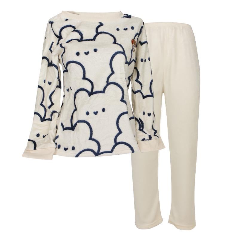 Пижама женская Lesko 302 Bear Blue рубашка с длинным рукавом и штанами L Белый (2426593563) Пижама женская Lesko 302 Bear Blue рубашка с длинным рукавом и штанами L Белый (2426593563)