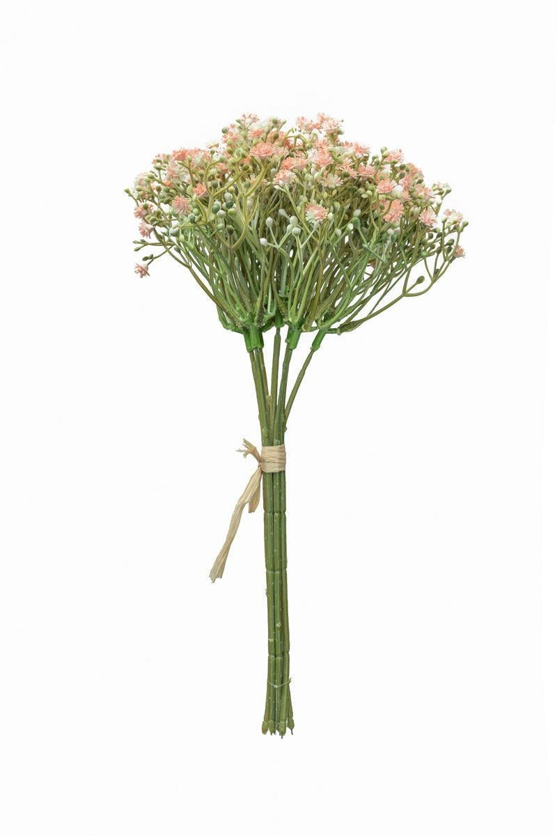 Штучний гіпсофіл букет пластик 7 гілочок Рожевий