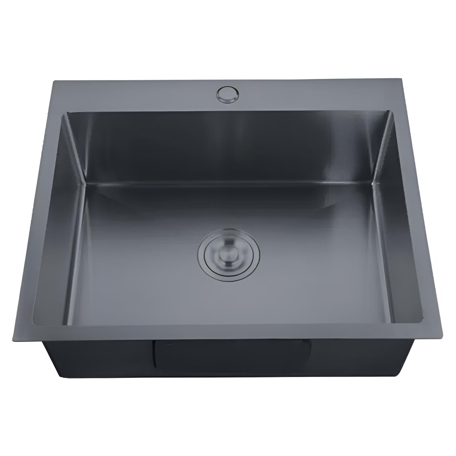 Мойка из нержавеющей стали Zerix ZH6050-215 3,0/0,8 мм Nano-Black (MX1586)