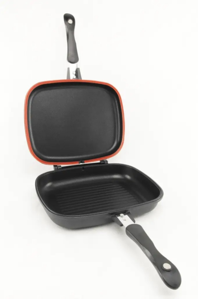 Сковорода гриль A-PLUS FP-1500 двостороння з мармуровим покриттям 30 см (UNQQ-003)