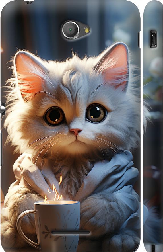 Чехол на Sony Xperia E4 Dual E2115 White cat (5646m-87-42517) Чехол на Sony Xperia E4 Dual E2115 White cat (5646m-87-42517)