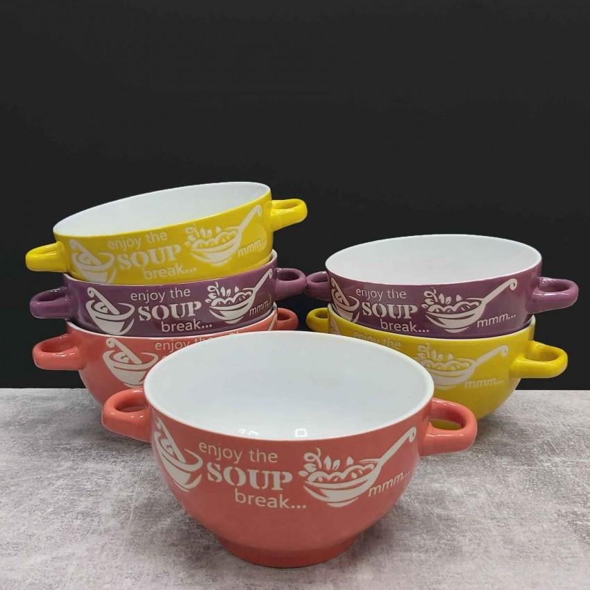 Набір бульйонниць-піал з ручками SNT SOUP 19933 кераміка 650 мл 6 шт. (1529693597) - фото 1 Набір бульйонниць-піал з ручками SNT SOUP 19933 кераміка 650 мл 6 шт. (1529693597) - фото 1
