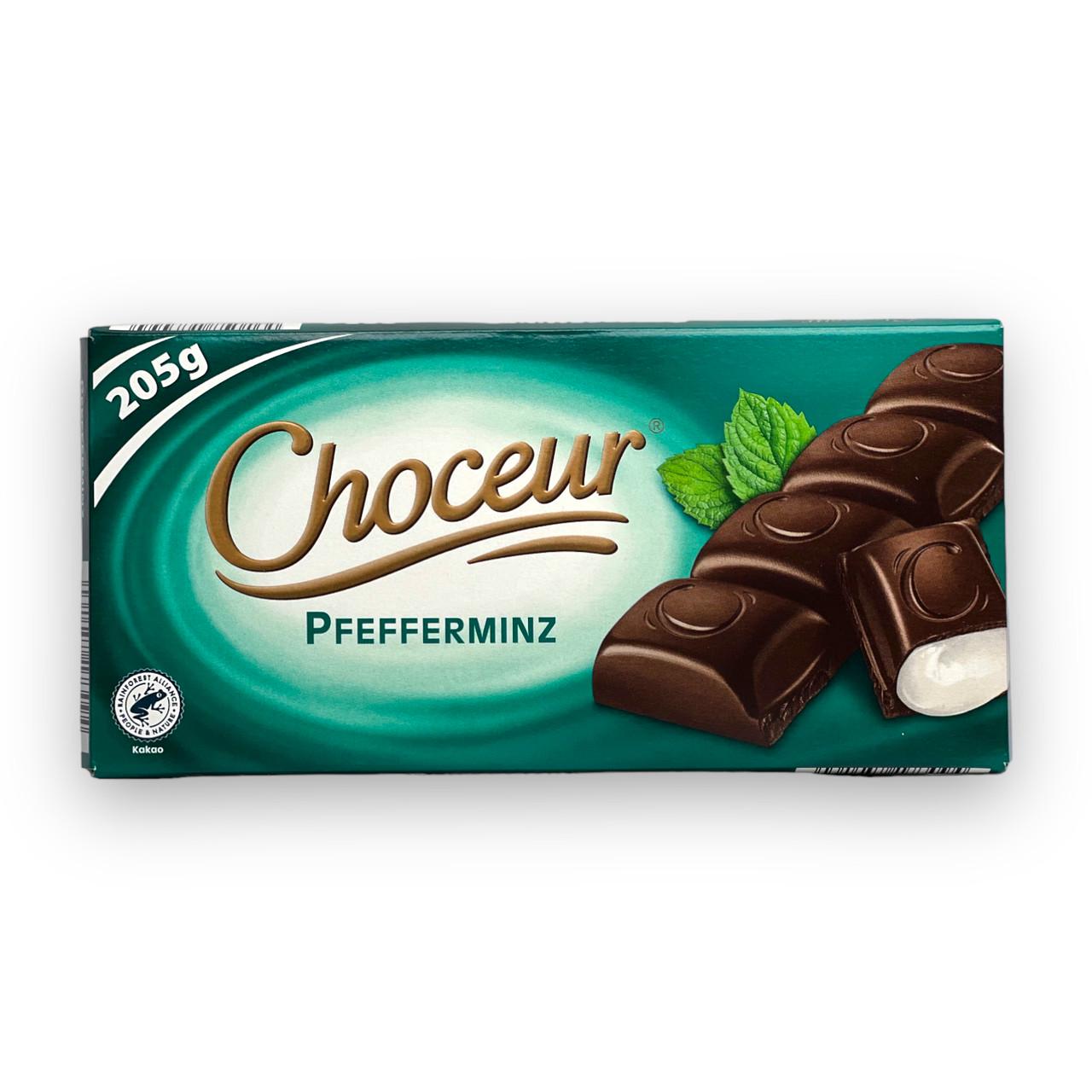 Шоколад черный CHOCEUR Pfefferminz с перечной мятой 200 г (1983433814)