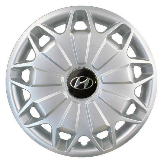 Автомобильные колпаки SKS 338 R15 с логотипом Hyundai 4 шт. Серебристый