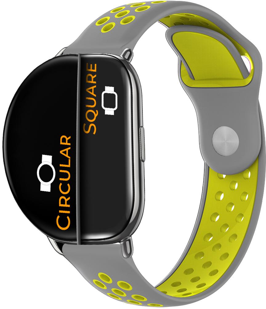 Ремешок Sport для ZEPP E Square/Circular Gray/Yellow (26327-63)