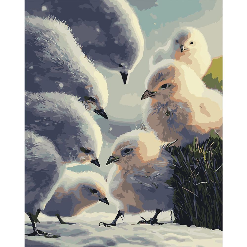 Картина по номерам Strateg Премиум Пернатые друзья 40х50 см (GS253)