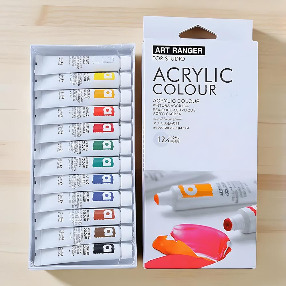 Фарби акрилові художні тюбики в коробці 12 кольорів по 12 мл (37-106236) - фото 2 Фарби акрилові художні тюбики в коробці 12 кольорів по 12 мл (37-106236) - фото 2
