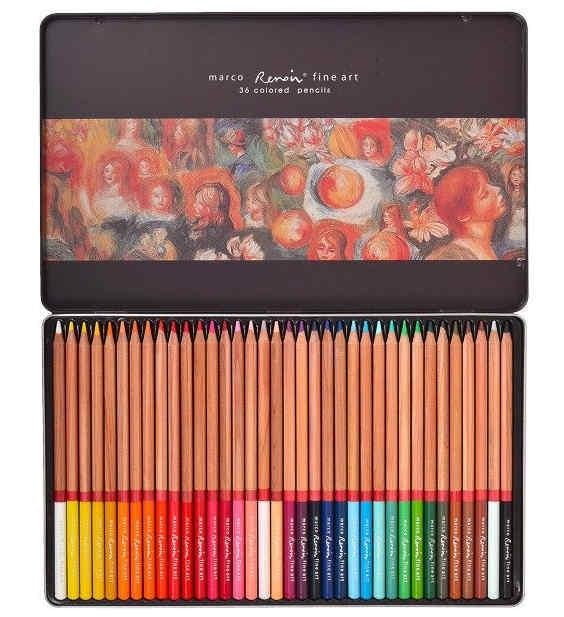 Карандаши цветные Marco Fine Art 36TN в металлическом кейсе