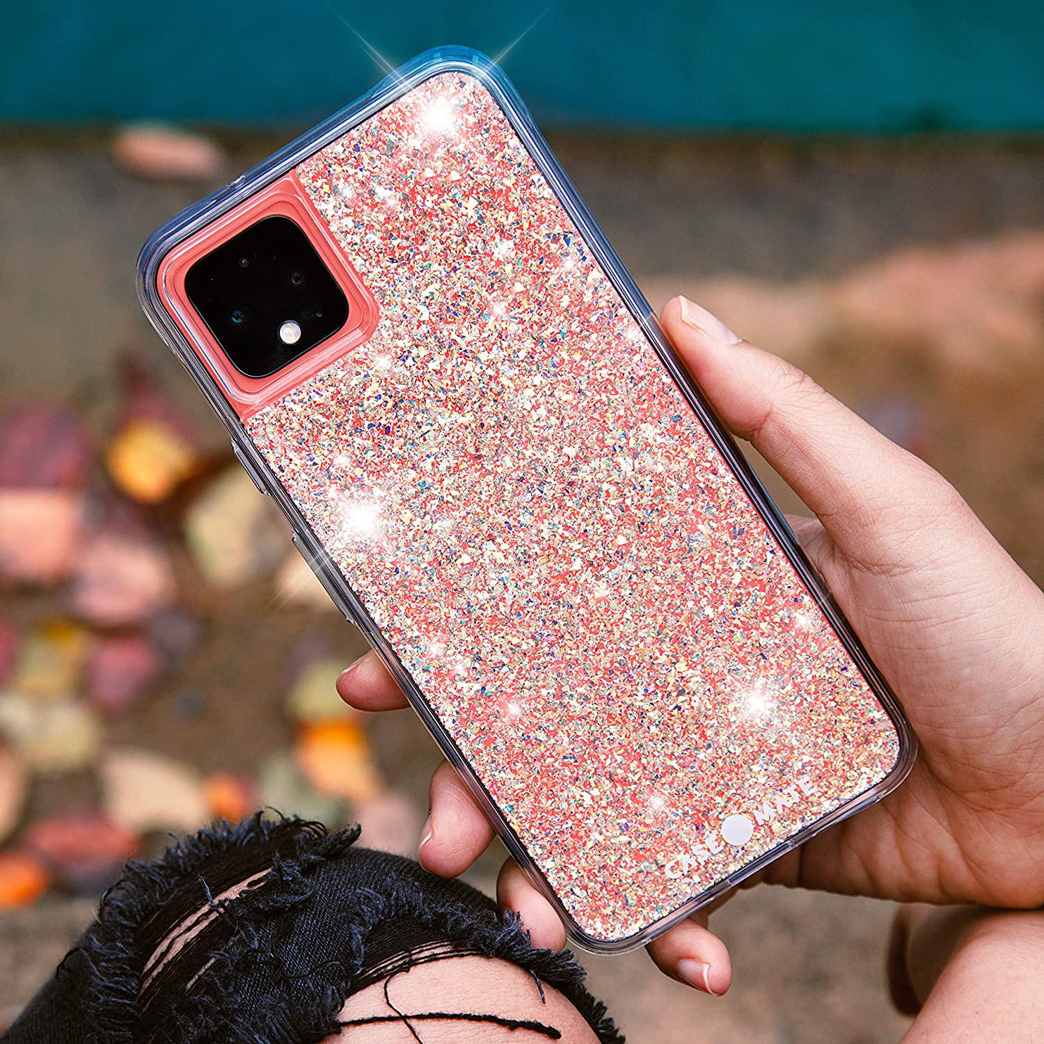 Чехол противоударный с блестками Case-Mate Twinkle CM039314 Google Pixel 4 (5.7") Stardust (Звездная пыль)