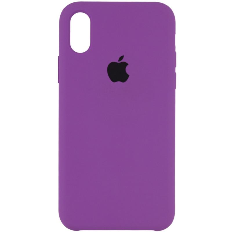 Противоударный Чехол Silicone Case AA для Apple iPhone X 5.8"/XS 5.8" Фиолетовый/Grape