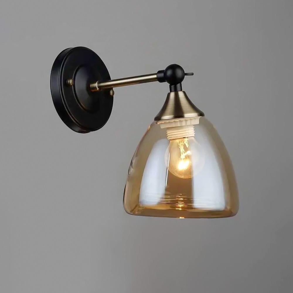 Светильник настенный Light House SR-19610/1W AB 285х125х215 мм Черный/Бронзовый/Янтарный
