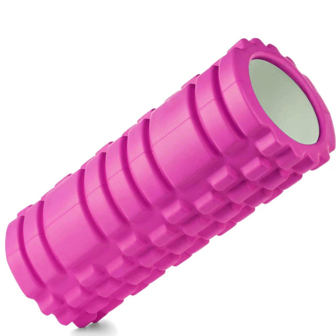 Ролик масажний U-Powex EVA foam roller 33x14 см Pink - фото 2