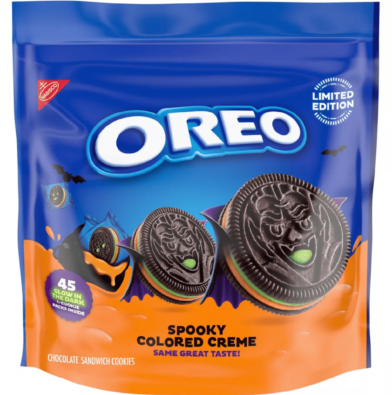 Печенье OREO Halloween Green and Orange Creme Chocolate Sandwich Cookies 650 г (2774913983) Печенье OREO Halloween Green and Orange Creme Chocolate Sandwich Cookies 650 г (2774913983)