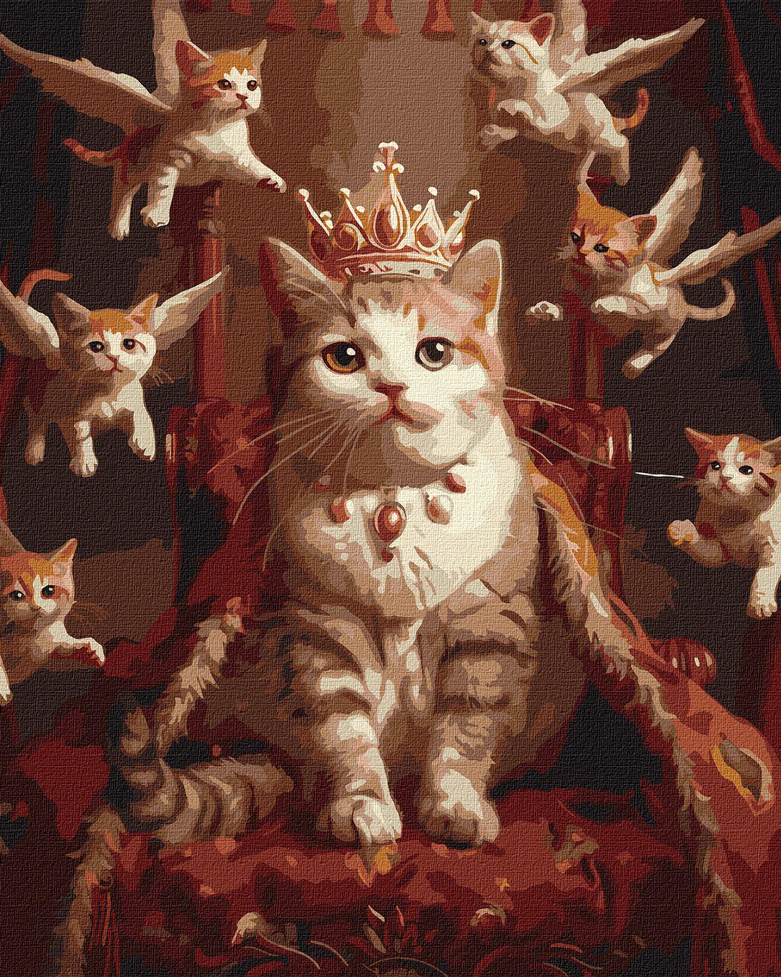 Картина по номерам Идейка Королевская кошка 40x50 см (Id-KHO6643)