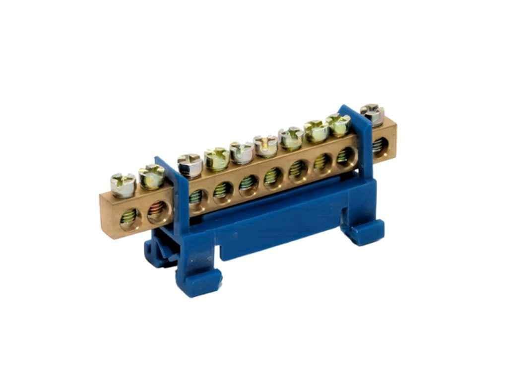 Шина нулевая Кова 10 отверстий на Din-рейку (1072689)