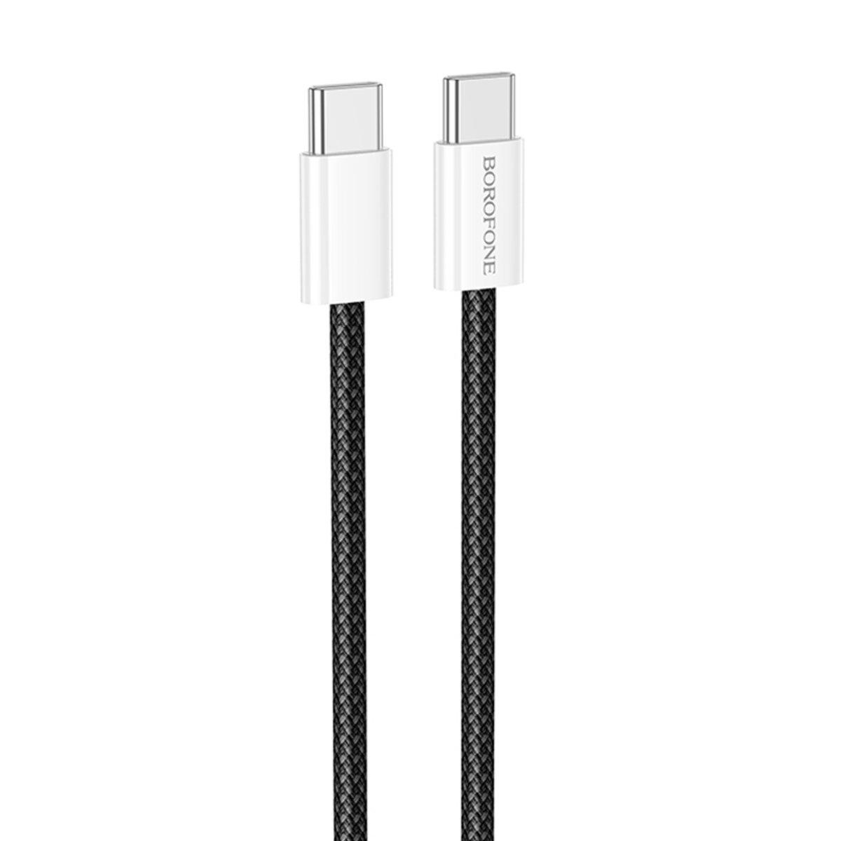 Кабель Borofone BX103 Type-C to Type-C 60 Вт 3A 1 м Black (26450302) - фото 2