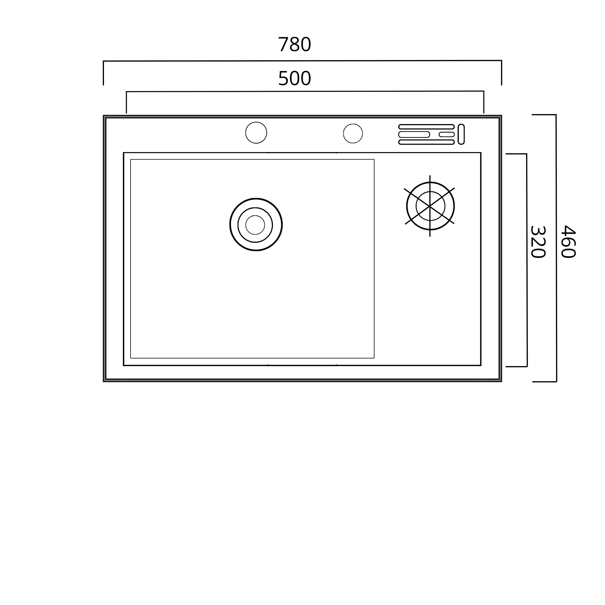 Мийка кухонна Platinum Handmade PVD 78х46 см Чорний - фото 9