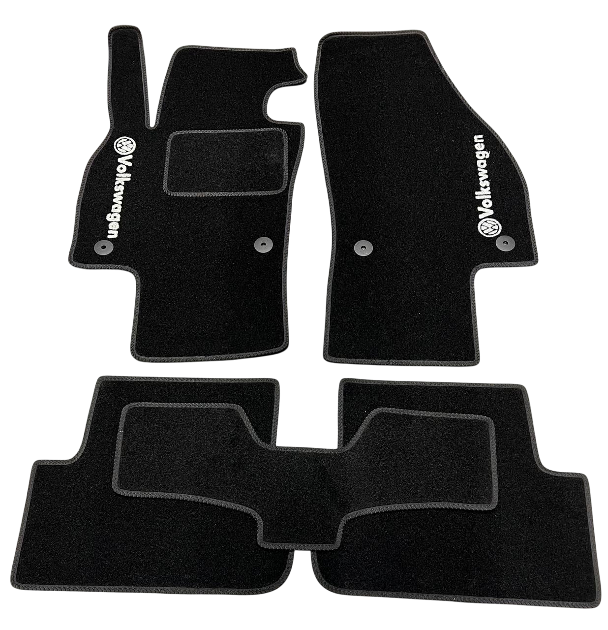 Килимки в салон ворсові для Volkswagen Polo VI 2017- 5 шт. Чорний (27327076)