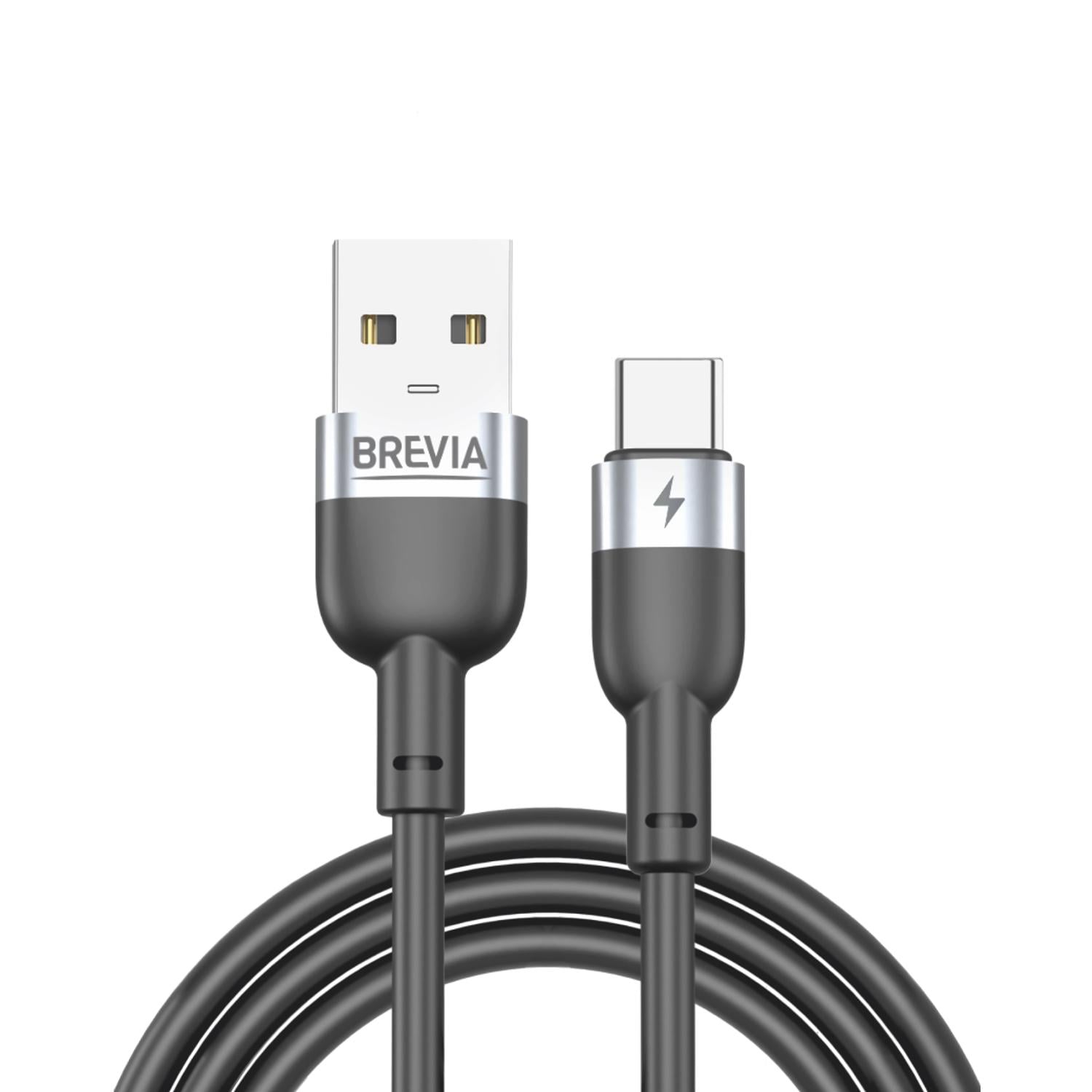 Кабель Brevia USB to Type-C 2,4А box 1,2 м Черный (52120BUCC1)