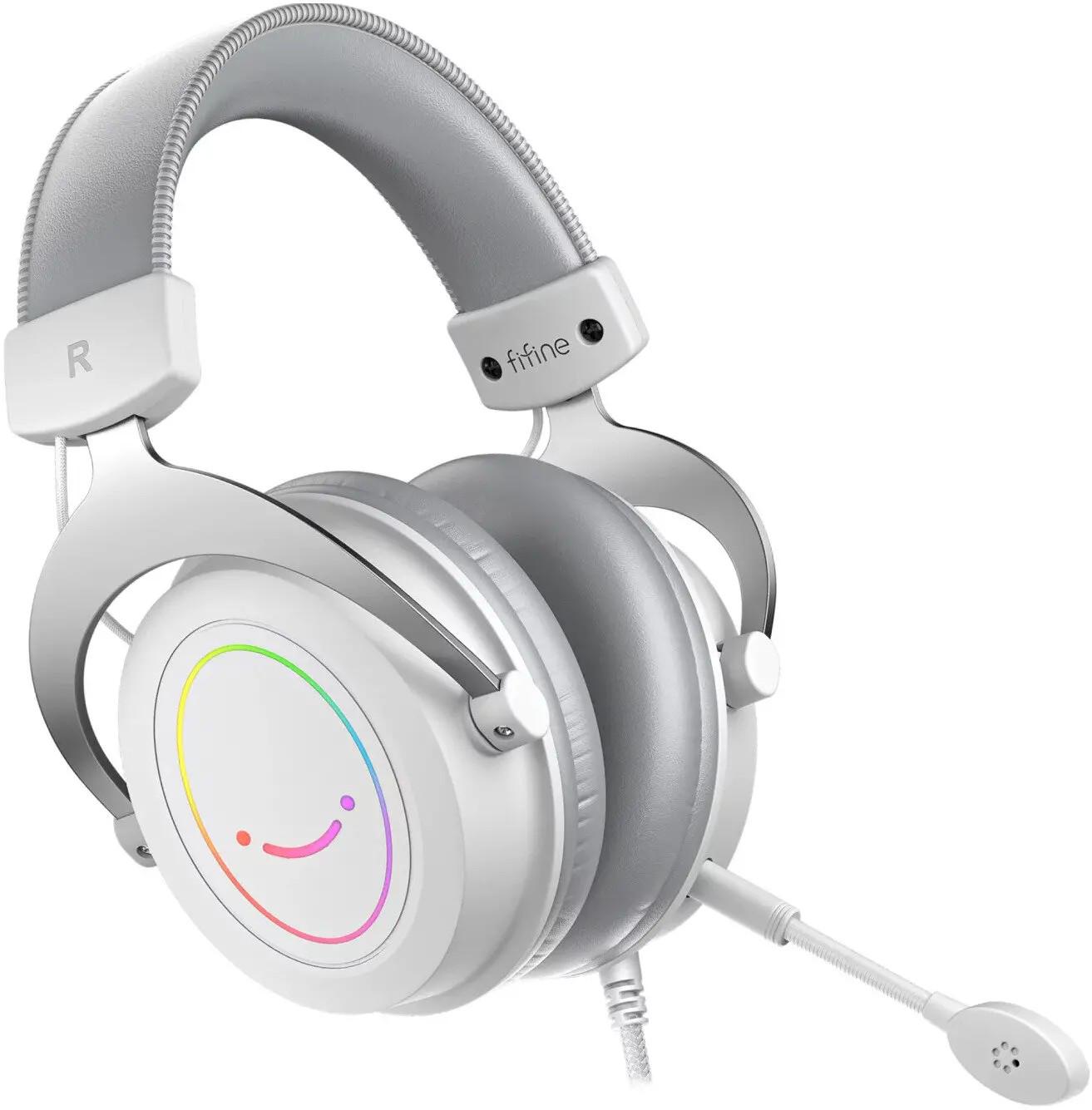 Навушники з мікрофоном FIFINE H3 RGB White - фото 2 Навушники з мікрофоном FIFINE H3 RGB White - фото 2