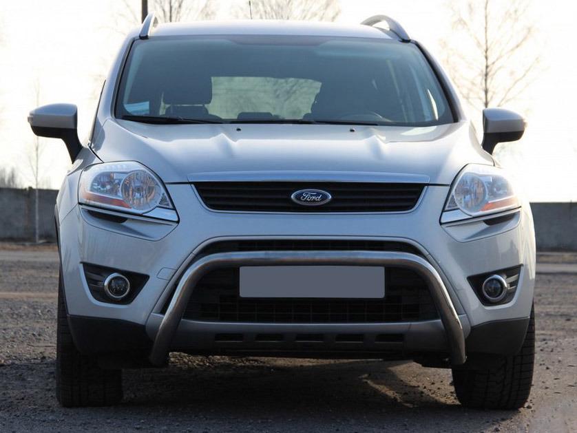Кенгурятник WT007 CAN для Ford Kuga 2008-2013 гг. нержавеющая сталь Хром