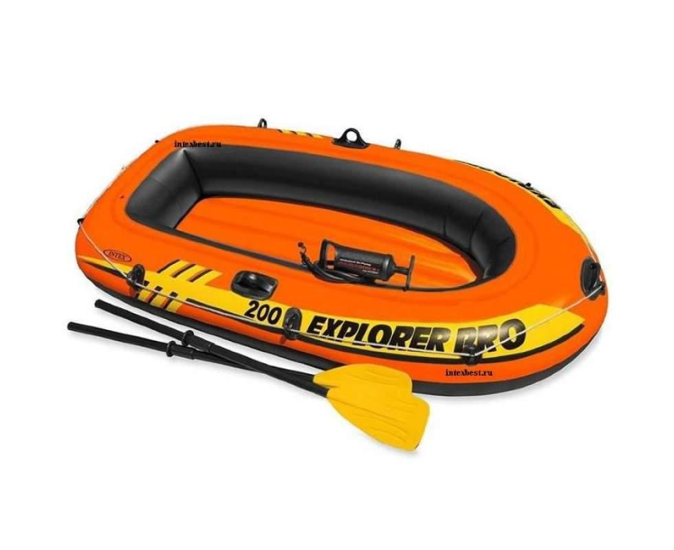 Напівторамісний надувний човен Intex 58357 Explorer PRO 200 Set 196х102 см 3-х камерна (51576)