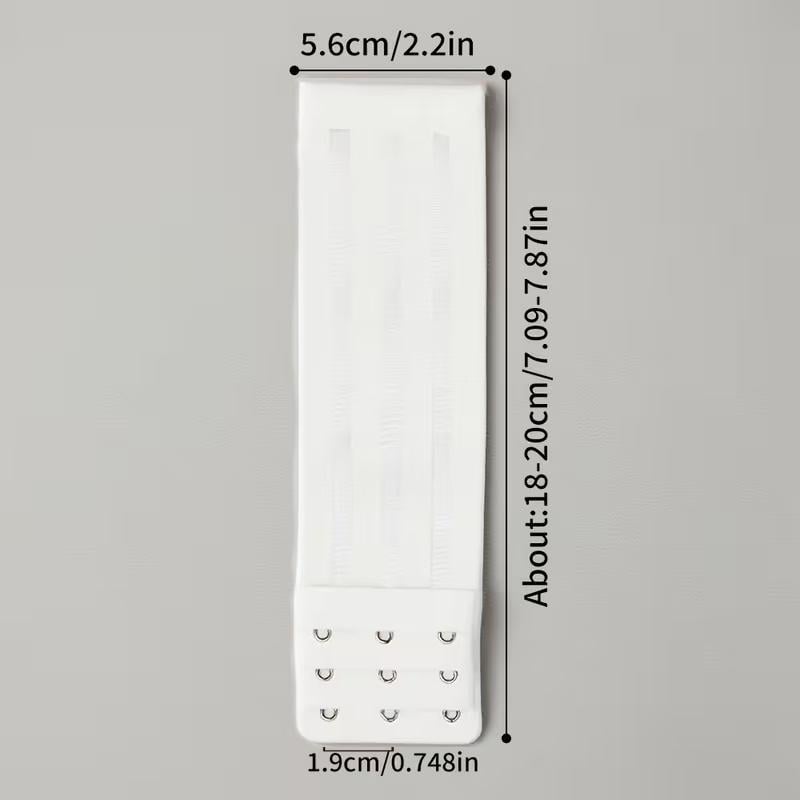 Розширювач-застібка для бюстгальтера еластичний на 3 гачки 3 ряди Білий (3000003840) - фото 10