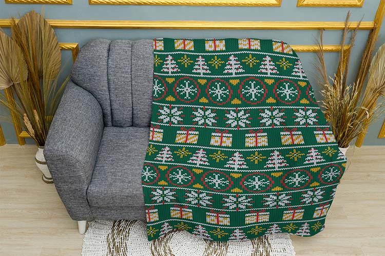 Плед плюшевый Подарки Зимняя Сказка двухслойный 135х150 см (114604-2)