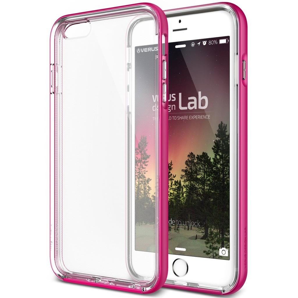 Прозрачный чехол накладка Verus Crystal Bumber Case for iPhone 6/6S, Hot Pink